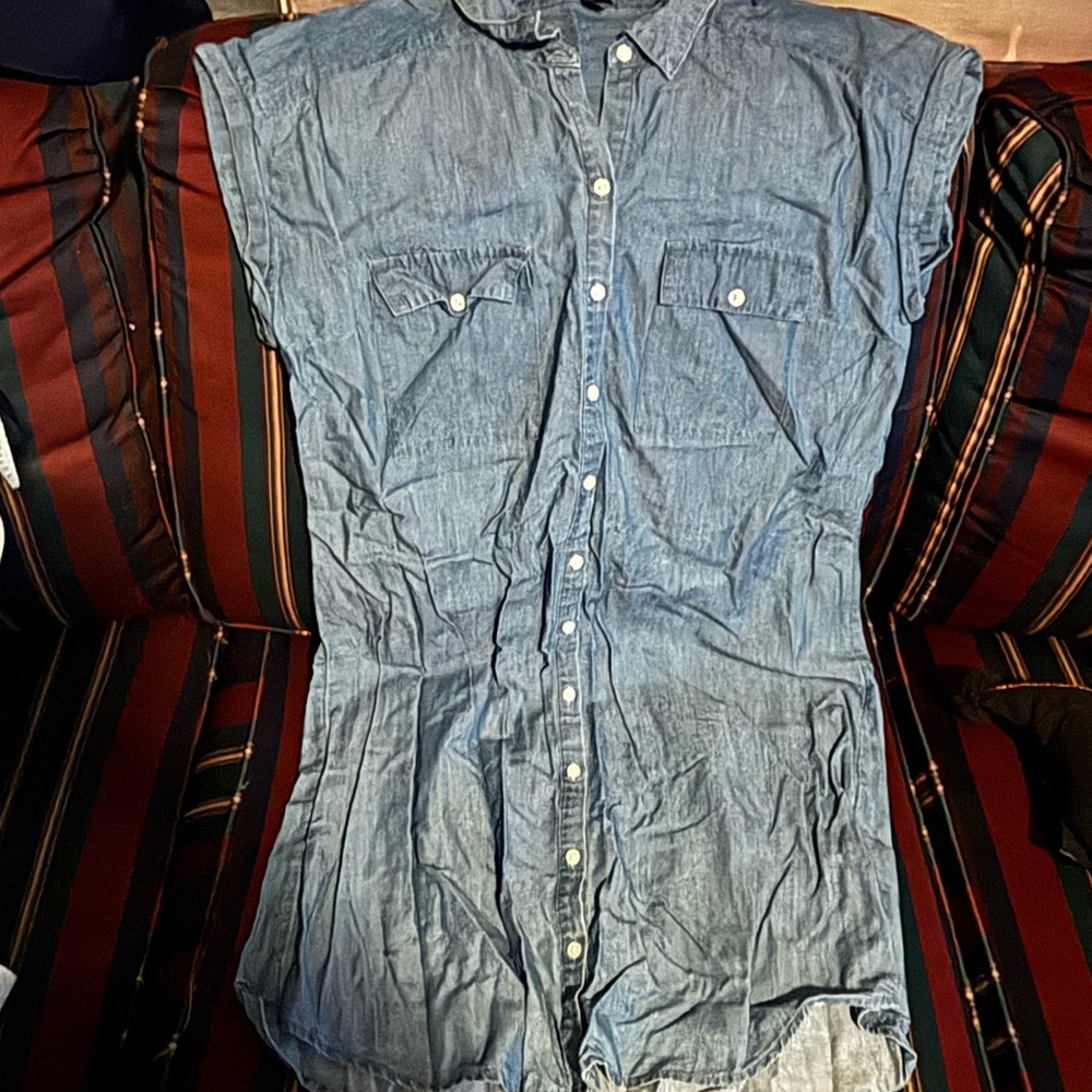 Express Blue Denim Midi Dress Classic Style